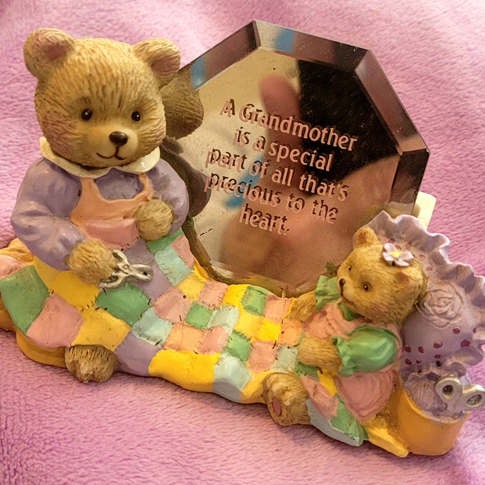 Grandmother Bear Figurine with Mirror